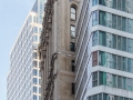 View along Albany Street, showing east and south facades.