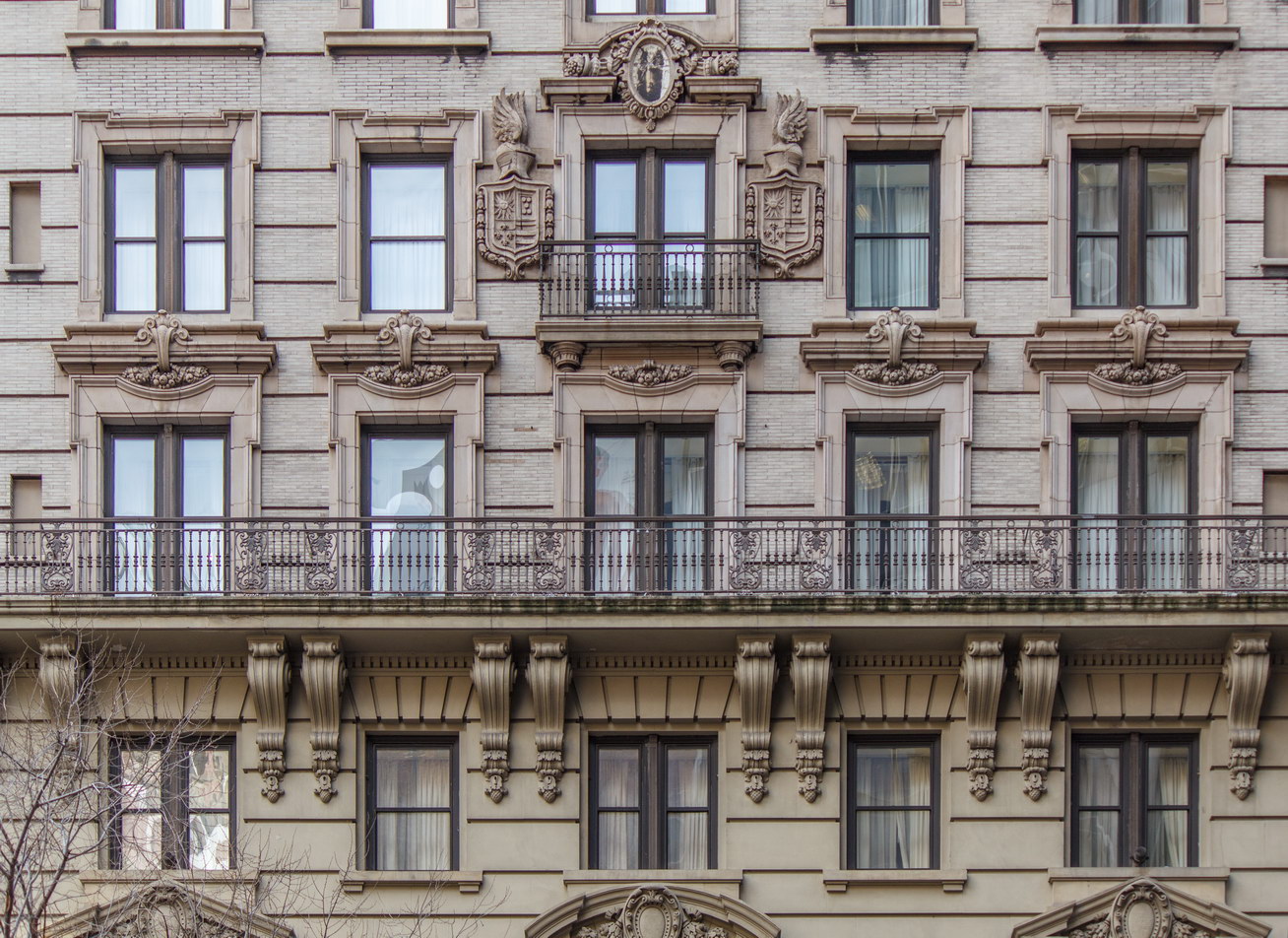 Detail, 32nd Street facade.