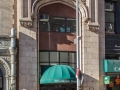 Main entrance. The landmark Ahrens building is to the left.