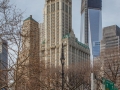 One World Trade Center rises to the west.